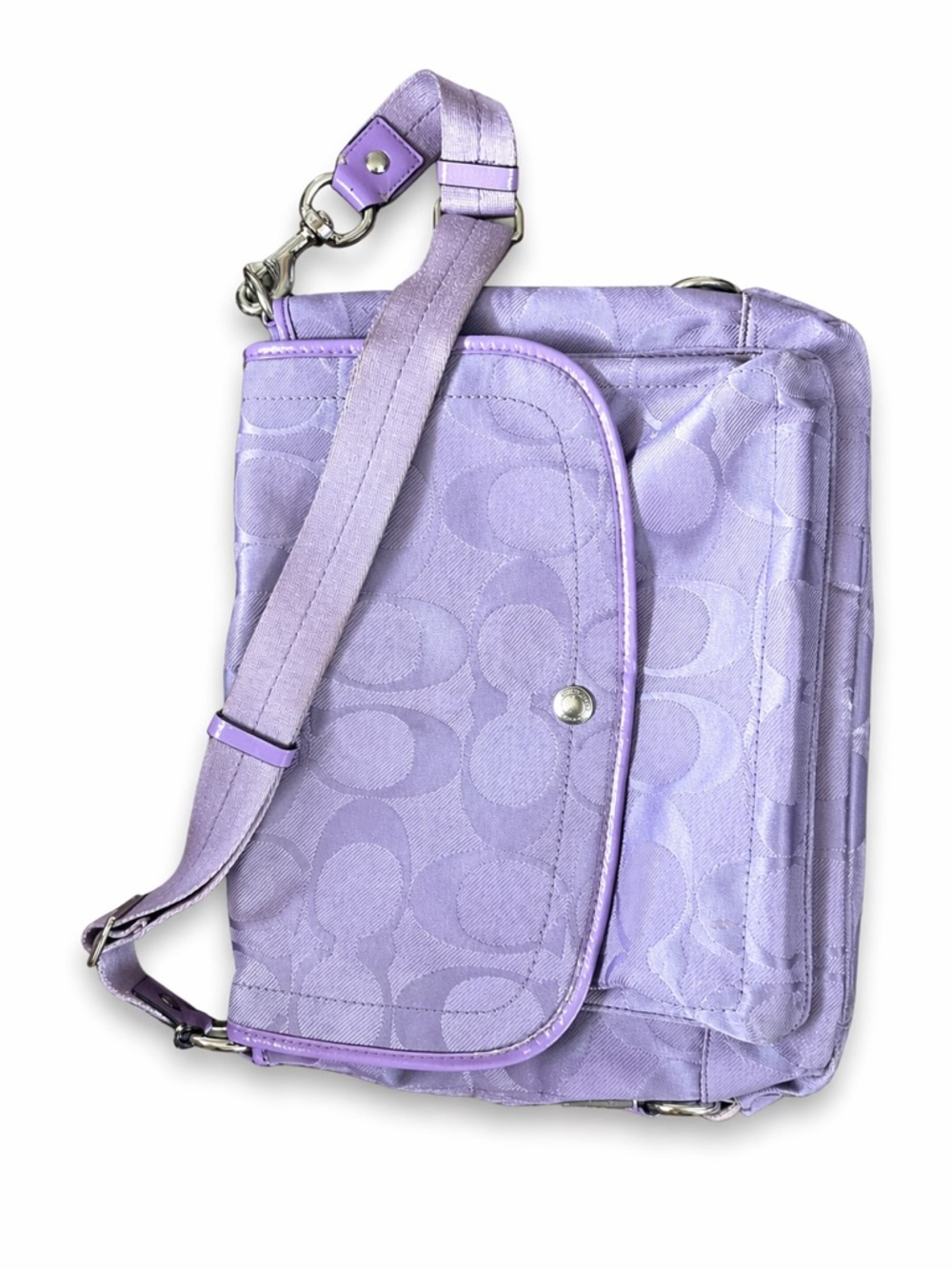 Coach Vintage Lavender Laptop Shoulder Bag